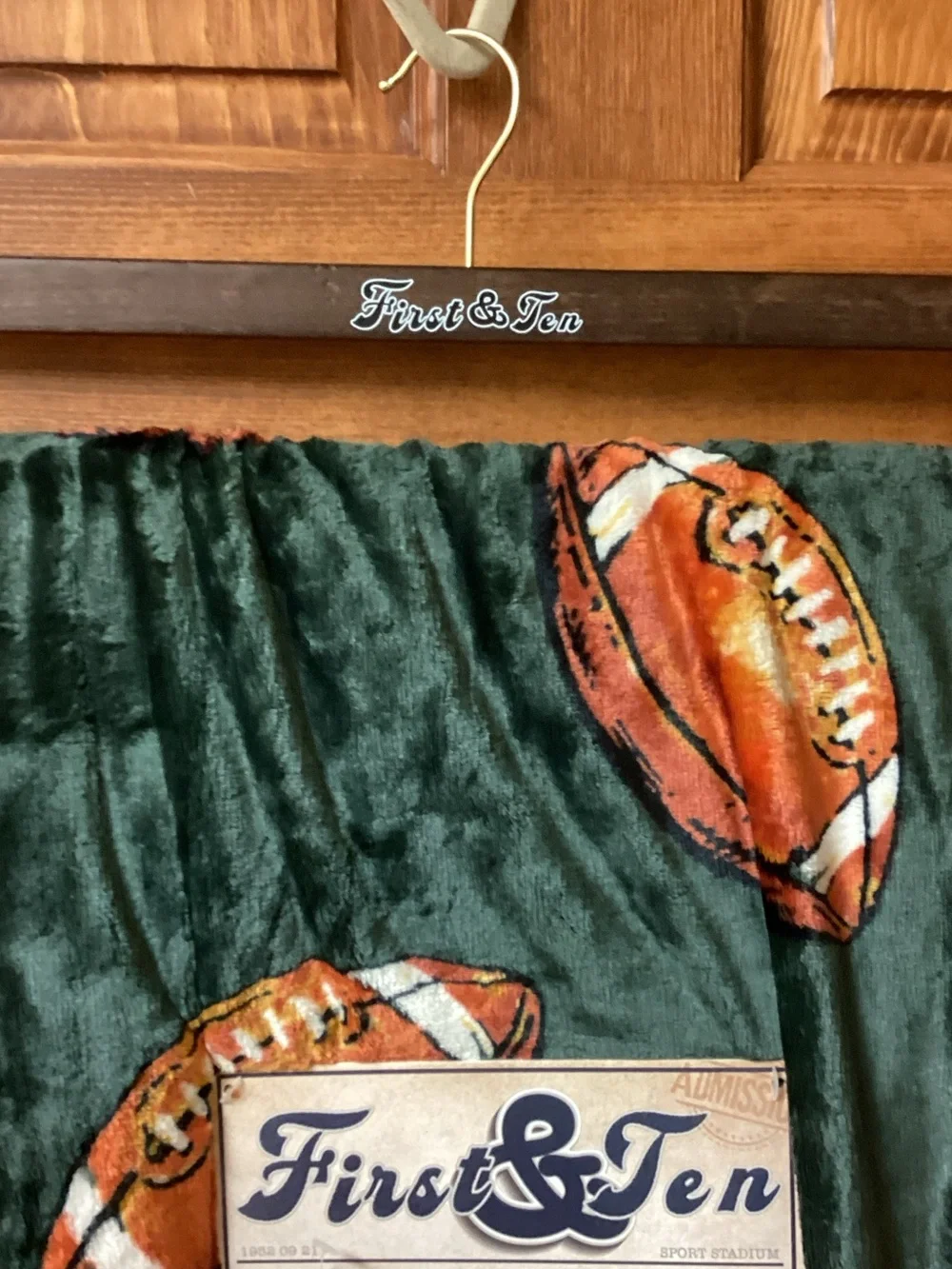 First & Ten Oversized Football Plush Blanket 🏈